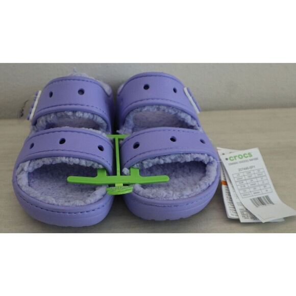 Crocs 207446-5PY Unisex Men's Sz 5 Women's Sz 7 Violet Classic Cozzzy Sandals - Picture 6 of 7